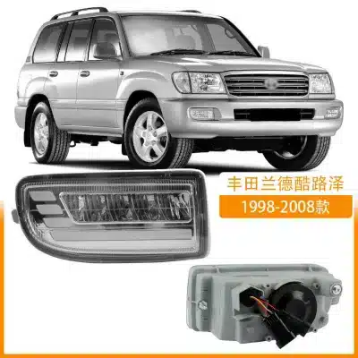 Front Bumper Fog Lights Assembly Pair for 1998-2007 Toyota Land Cruiser LC100 FJ100 4700, 12V 55W Driving Lamps Front Bumper Fog Lights Assembly Pair for 1998-2007 Toyota Land Cruiser LC100 FJ100 4700, 12V 55W Driving Lamps