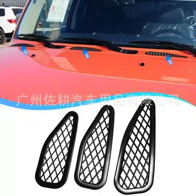 Exterior Hood Air Outlet Vent Cover Trim for Toyota FJ Cruiser 2007-2023, Black Warrior Style Decoration Exterior Hood Air Outlet Vent Cover Trim for Toyota FJ Cruiser 2007-2023, Black Warrior Style Decoration