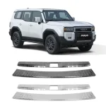 Stainless Steel Rear Trunk Bumper Guard Protector Sill Plate for 2024 Toyota Land Cruiser 250 Prado LC250, Silver Finish