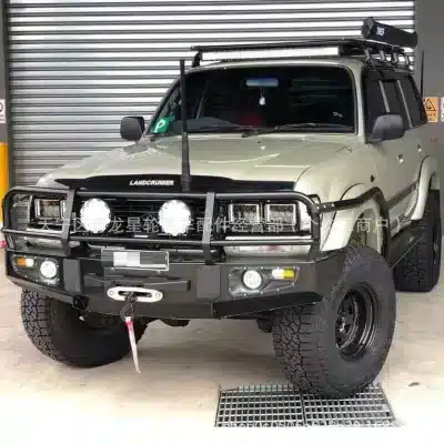 Heavy Duty Front Bull Bar Racing Bumper, Q235 Carbon Steel for Toyota Land Cruiser FJ80 Series Heavy Duty Front Bull Bar Racing Bumper, Q235 Carbon Steel for Toyota Land Cruiser FJ80 Series