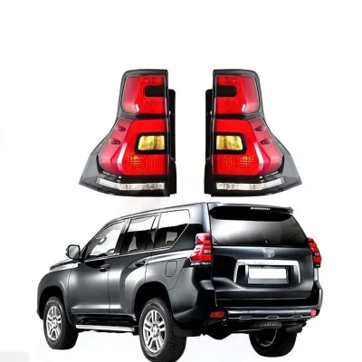 LED Tail Lights Assembly for 2018-2020 Toyota Land Cruiser Prado FJ150, Sequential Flowing Turn Signal Rear Lamps Pair LED Tail Lights Assembly for 2018-2020 Toyota Land Cruiser Prado FJ150, Sequential Flowing Turn Signal Rear Lamps Pair