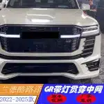 LED Lighted Front Grille Streamer Assembly for 2022-2025 Toyota Land Cruiser LC300 GR-Sport, Black