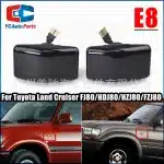 Sequential LED Side Marker Fender Lights Pair for Toyota FJ80 Corolla MR2 Starlet Lexus, Smoked Lens Dynamic Turn Signal lamps