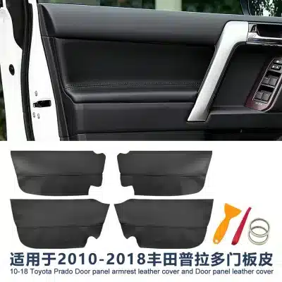 4pcs Microfiber Leather Interior Door Panel Armrest Covers for Toyota Land Cruiser Prado J150 2010-2019, Brown 4pcs Microfiber Leather Interior Door Panel Armrest Covers for Toyota Land Cruiser Prado J150 2010-2019, Brown