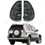 LED Smoked Taillight Assembly for Toyota Land Cruiser Prado FJ120 2003-2009 Rear Brake Parking Sequential Turn Signal Lamp