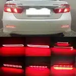 LED Rear Bumper Reflector Lights for 2003-2009 Lexus GX470, Sequential Turn Signal Brake Tail Lamps, Red Lens