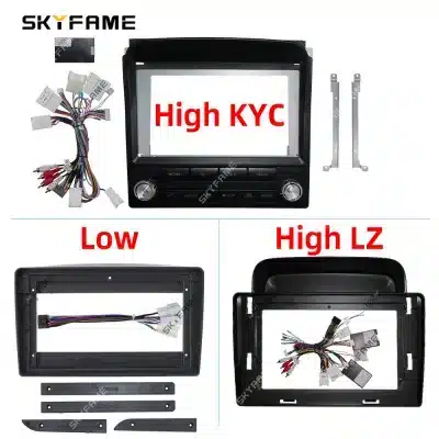 9 Inch Dashboard Radio Fascia Frame Kit for 1998-2003 Toyota Land Cruiser LC100 LX470 Navigation Panel Bezel
