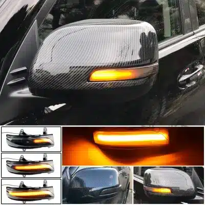 LED Dynamic Side Mirror Turn Signal Light Sequential Smoked Lens for Toyota Land Cruiser Prado FJ150 2010-2021 & FJ200