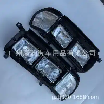 Front Quad Headlight Assembly and Corner Light Kit for 1990-1998 Toyota Land Cruiser LC80 FJ80, Black Finish Front Quad Headlight Assembly and Corner Light Kit for 1990-1998 Toyota Land Cruiser LC80 FJ80, Black Finish