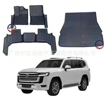All-Weather 3D Interior Floor Mats and Trunk Liner Set for 2022-2024 Toyota Land Cruiser LC300, Non-Slip Rubber Floor Protection All-Weather 3D Interior Floor Mats and Trunk Liner Set for 2022-2024 Toyota Land Cruiser LC300, Non-Slip Rubber Floor Protection