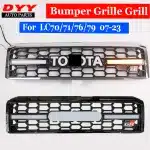 GR Style Front Grille Replacement for 2007-2023 Toyota Land Cruiser LC70 LC71 LC76 LC79 70 Series, Matte Black Finish