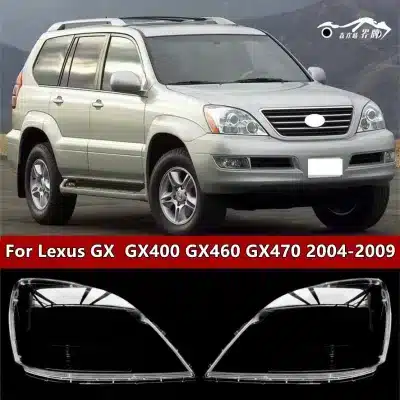 Clear Headlight Lens Cover Replacement for Lexus GX470 GX400 2004-2009, Polycarbonate PC Shell Clear Headlight Lens Cover Replacement for Lexus GX470 GX400 2004-2009, Polycarbonate PC Shell