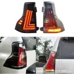 LED Rear Tail Light Assembly for 2010-2023 Toyota Land Cruiser Prado FJ150, Lexus LX Style Replacement, Smoke/Red Lens