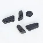 Seat Adjustment Switch Cover Trim Piano Black for 2024 Toyota Land Cruiser Prado LC250, ABS Interior Decor
