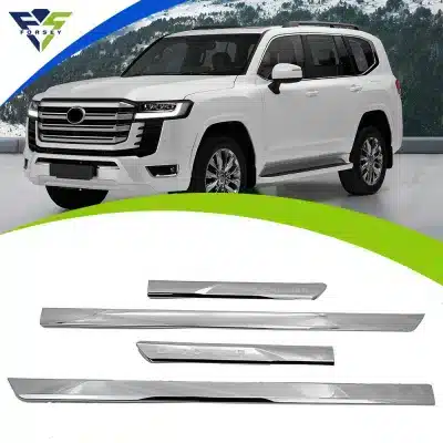 Chrome Side Body Molding Door Trim Strip Set with Lettering for Toyota Land Cruiser LC300 2022-2024 Chrome Side Body Molding Door Trim Strip Set with Lettering for Toyota Land Cruiser LC300 2022-2024