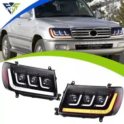 Headlight Lens Cover Clear Shell Replacement for 1998-2007 Toyota Land Cruiser LC100 FJ100, Left & Right Pair Headlight Lens Cover Clear Shell Replacement for 1998-2007 Toyota Land Cruiser LC100 FJ100, Left & Right Pair