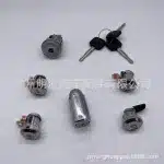 Full Door Lock Cylinder Assembly with Keys for Toyota Land Cruiser GRJ76 HZJ76 RHD, Steel Chassis