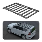 Heavy Duty Roof Rack Cargo Basket Platform Expansion Frame for 2003-2023 Lexus GX460, Black Finish