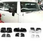 Carbon Fiber Style Side Rearview Mirror Cover Caps for 2007-2021 Toyota FJ Cruiser, 2-Piece Exterior Trim Set