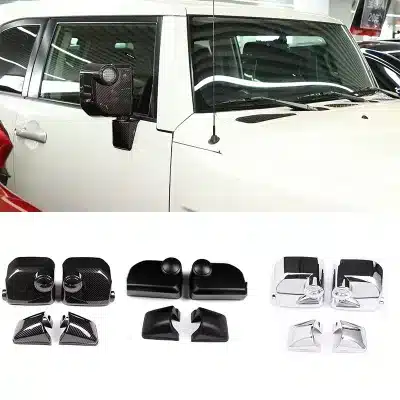 Carbon Fiber Style Side Rearview Mirror Cover Caps for 2007-2021 Toyota FJ Cruiser, 2-Piece Exterior Trim Set Carbon Fiber Style Side Rearview Mirror Cover Caps for 2007-2021 Toyota FJ Cruiser, 2-Piece Exterior Trim Set