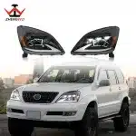 LED Projector Headlights Assembly for 2003-2009 Lexus GX470, Sequential Flowing Turn Signal Lights Replacement