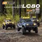 FCX18 Toyota Land Cruiser LC80 1/18 RC Crawler, 4WD Remote Control Electric Simulation Off-Road Model, RTR Yellow