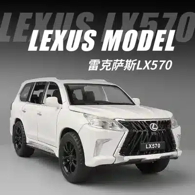 1:32 Lexus LX570 Die-Cast Alloy Model Car, Pull Back Toy with Sound and Light, 6 Openable Doors 1:32 Lexus LX570 Die-Cast Alloy Model Car, Pull Back Toy with Sound and Light, 6 Openable Doors