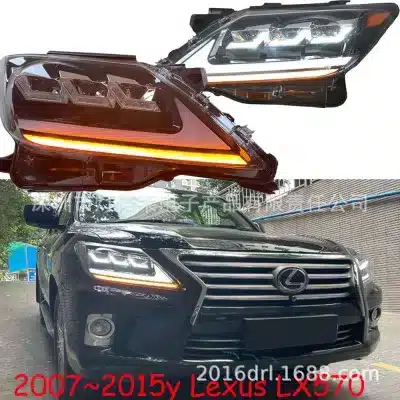 Full LED Headlight Assembly with DRL for 2007-2015 Lexus LX570, High/Low Beam Daytime Running Lights Full LED Headlight Assembly with DRL for 2007-2015 Lexus LX570, High/Low Beam Daytime Running Lights