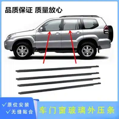 4pcs Window Weatherstrip Seal Door Outer Trim Garnish Chrome Finish for 1999-2007 Toyota Land Cruiser LC100 4pcs Window Weatherstrip Seal Door Outer Trim Garnish Chrome Finish for 1999-2007 Toyota Land Cruiser LC100