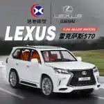 Lexus LX570 1/24 Scale Die-Cast Alloy Car Model with Pull Back, Sound, and Light Effects
