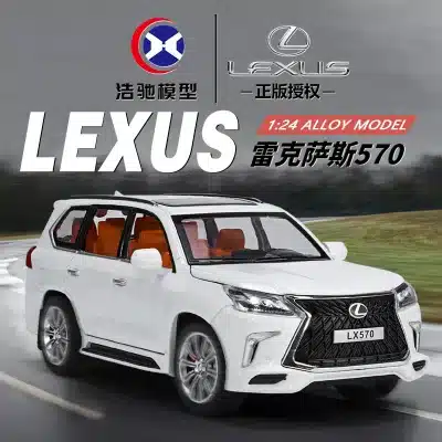 1/24 Scale Lexus LX570 Die-Cast Alloy Model Car, Pull-Back Simulation Off-Road SUV with Sound and Light 1/24 Scale Lexus LX570 Die-Cast Alloy Model Car, Pull-Back Simulation Off-Road SUV with Sound and Light
