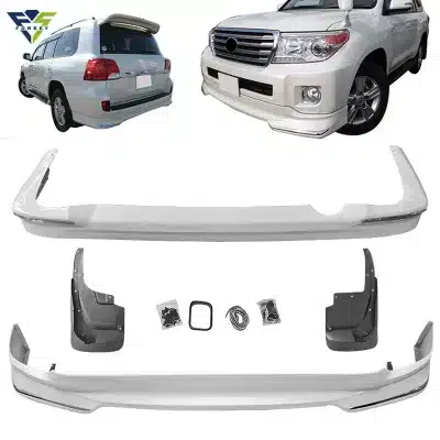 Front and Rear Bumper Surround Body Kit Replacement for 2012-2015 Toyota Land Cruiser LC200, Pearl White Front and Rear Bumper Surround Body Kit Replacement for 2012-2015 Toyota Land Cruiser LC200, Pearl White