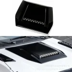 Engine Hood Side Vent Cover Trim for Toyota Prado LC250 2024+, Black ABS Air Intake Bezels, 2-Piece Set