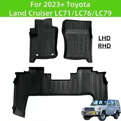 All-Weather TPE Rear Trunk Mat for Toyota Land Cruiser LC71 LC76 LC79, Odorless Waterproof Custom Cargo Liner All-Weather TPE Rear Trunk Mat for Toyota Land Cruiser LC71 LC76 LC79, Odorless Waterproof Custom Cargo Liner