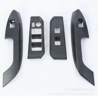 Carbon Fiber Style Window Switch Panel Cover Trim for 2023 Toyota Land Cruiser LC300 Armrest Box Decor Carbon Fiber Style Window Switch Panel Cover Trim for 2023 Toyota Land Cruiser LC300 Armrest Box Decor