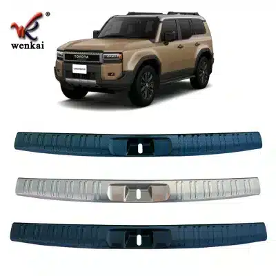Inner Rear Guard Door Sill Protector for 2024 Toyota Prado Land Cruiser LC250, Stainless Steel Carbon Fiber Pattern, Hybrid Models Only Inner Rear Guard Door Sill Protector for 2024 Toyota Prado Land Cruiser LC250, Stainless Steel Carbon Fiber Pattern, Hybrid Models Only
