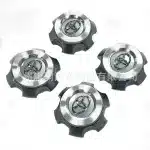 4pcs Wheel Center Hub Caps with Rim Logo for 2007-2023 Toyota FJ Cruiser, ABS Plastic