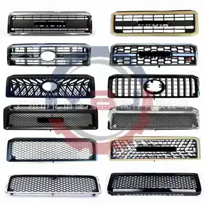 Front Radiator Grille Assembly for Toyota Land Cruiser 70 Series FJ76 FJ79 LC76 LC79 2007-2021, PP Material Black Front Radiator Grille Assembly for Toyota Land Cruiser 70 Series FJ76 FJ79 LC76 LC79 2007-2021, PP Material Black