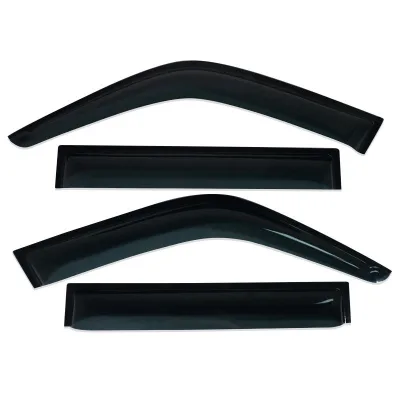 4pcs Window Deflector Rain Guard Set for 1990-1998 Toyota Land Cruiser FJ80, Smoke Black Acrylic