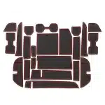 Interior Door Slot Mats & Center Console Liner Set for 2024 Lexus GX550, Non-Slip Cup Holder Pads, Luminous White/Black