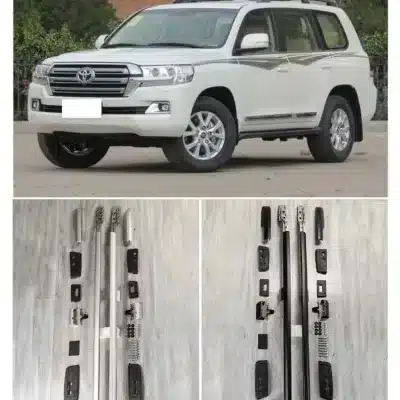 Heavy Duty Black Roof Rack Rails Replacement for 2008-2021 Toyota Land Cruiser LC200, European Style Thickened Aluminum Crossbars Heavy Duty Black Roof Rack Rails Replacement for 2008-2021 Toyota Land Cruiser LC200, European Style Thickened Aluminum Crossbars