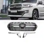Front Radiator Grille Replacement for 2021 Toyota Land Cruiser FJ200, ABS Plastic Finish