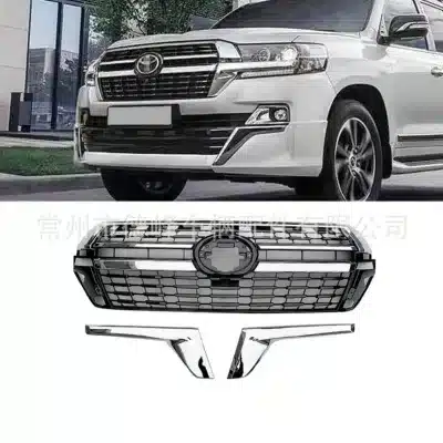 Front Radiator Grille Replacement for 2021 Toyota Land Cruiser FJ200, ABS Plastic Finish Front Radiator Grille Replacement for 2021 Toyota Land Cruiser FJ200, ABS Plastic Finish