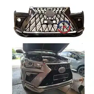 LX570 Style Front Bumper Conversion Kit with Grille and LED DRL for Toyota Hilux Revo 2015-2018 LX570 Style Front Bumper Conversion Kit with Grille and LED DRL for Toyota Hilux Revo 2015-2018