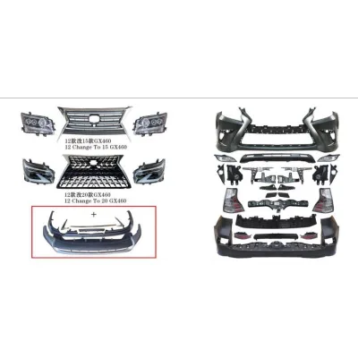 Full Body Kit Conversion Upgrade for 2010-2014 Lexus GX460, 2018 Style Front Bumper and Grille Surround, Unpainted ABS Full Body Kit Conversion Upgrade for 2010-2014 Lexus GX460, 2018 Style Front Bumper and Grille Surround, Unpainted ABS