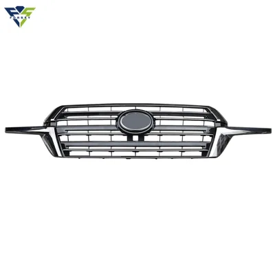 Front Bumper Electroplated Chrome Grille with Side Panels for 2016-2020 Toyota Land Cruiser LC200 Front Bumper Electroplated Chrome Grille with Side Panels for 2016-2020 Toyota Land Cruiser LC200