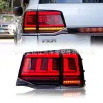 LED Rear Bumper Tail Lights for 2016-2021 Toyota Land Cruiser LC200 FJ200 – Sequential Turn Signal Parking Brake Lamps