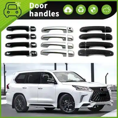 Gloss Black Exterior Door Handle Cover Trim for Lexus LX570 LX450 GX460 GX400 2008-2021, 4-Door Smart Entry Compatible Gloss Black Exterior Door Handle Cover Trim for Lexus LX570 LX450 GX460 GX400 2008-2021, 4-Door Smart Entry Compatible