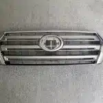 Front Bumper Upper Grille Intake Replacement for Toyota Land Cruiser LC200 2008-2021, Chrome & Grey Finish