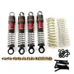 4PCS 47mm Oil Pressure Metal Shock Absorbers Front & Rear for FMS 1/18 FCX18 Toyota LC80 and FCX24 Crawler